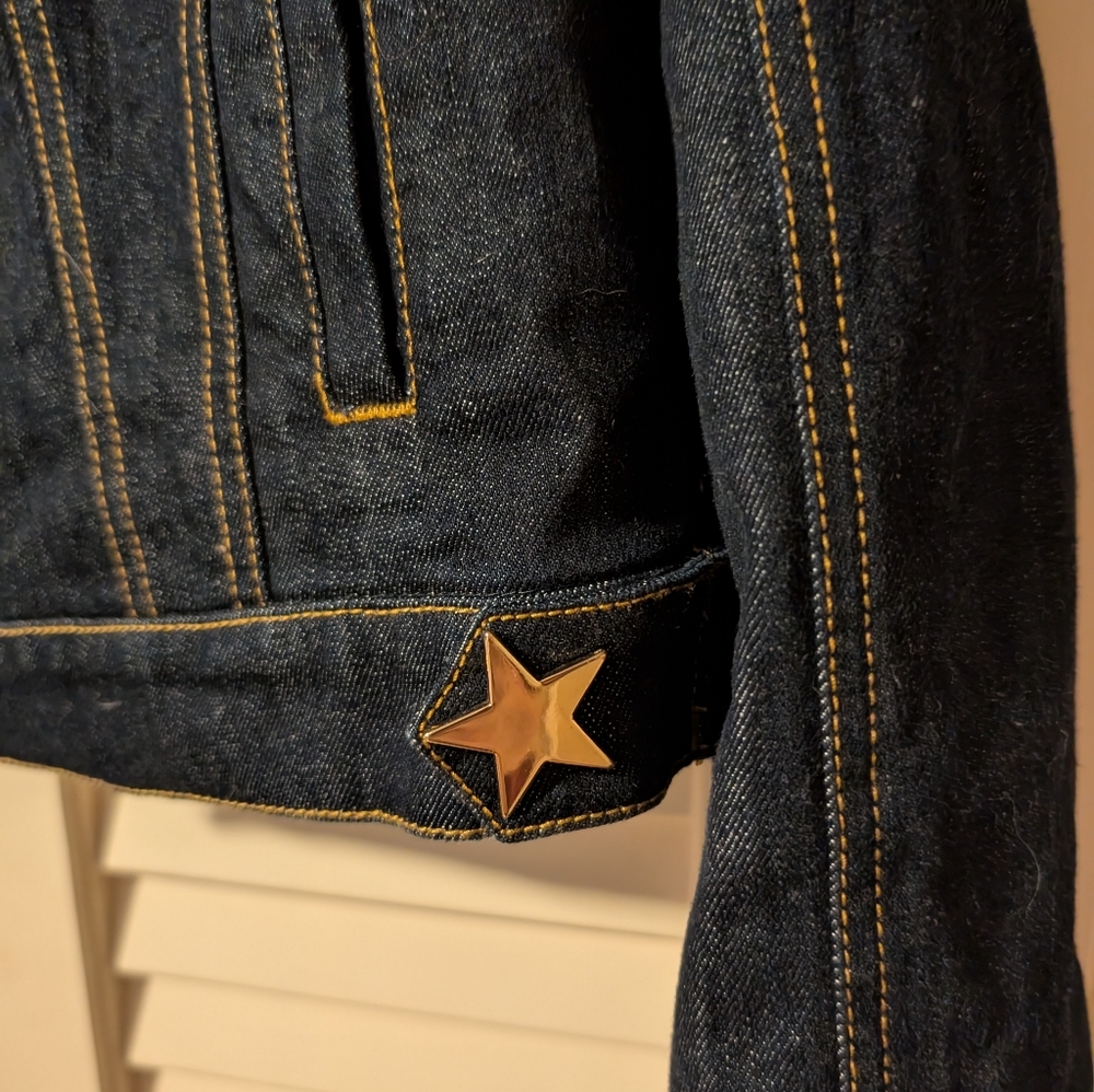 Moschino Denim Moon and Stars Jacket size US 12 - Picture 3 of 9